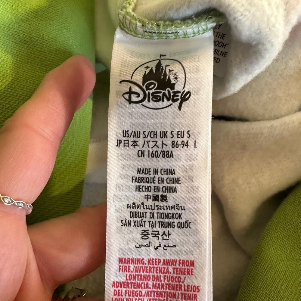 Disney Winnie the Pooh Hundred Acre Wood Friends Sweatshirt Green Blue Small - Picture 9 of 12